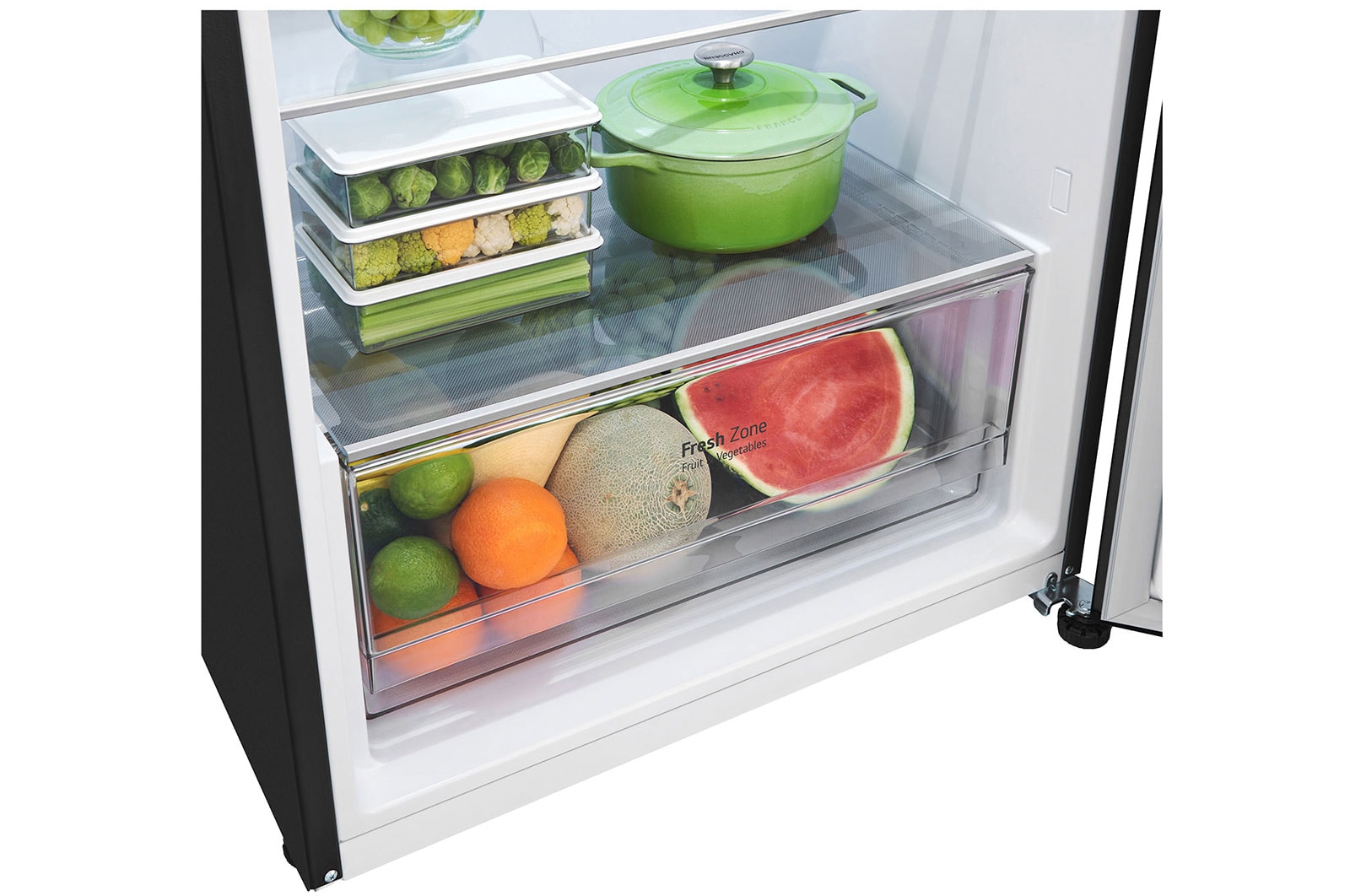 LG 383L Top Freezer Refrigerator with Smart Inverter Compressor™ in Essence Matte Black, GT-F3953EP